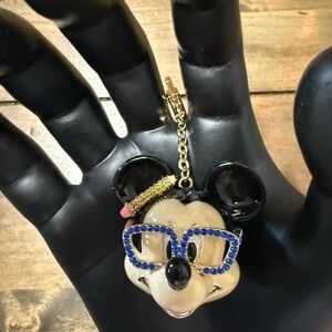 Mickey Mouse Keychain with Blue Glasses